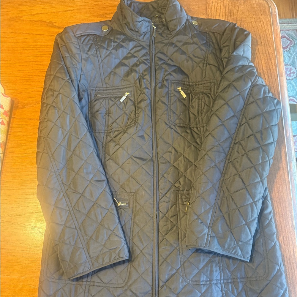 Charter Club Black Quilted Parka